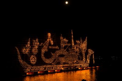 caption : The illuminate Boat Procession Festival in the Mekong River, a major religious festival, Nakhon Phanom province<br>Date   : 23 Oct 2015<br>Creator : wasanajai / Shutterstock.com<br>Rights  : wasanajai<br>License : copyrights<br>